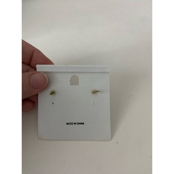 hoop earrings with rhinestone charm - Picture 3 of 4